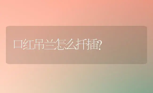 口红吊兰怎么扦插？ | 植物问答