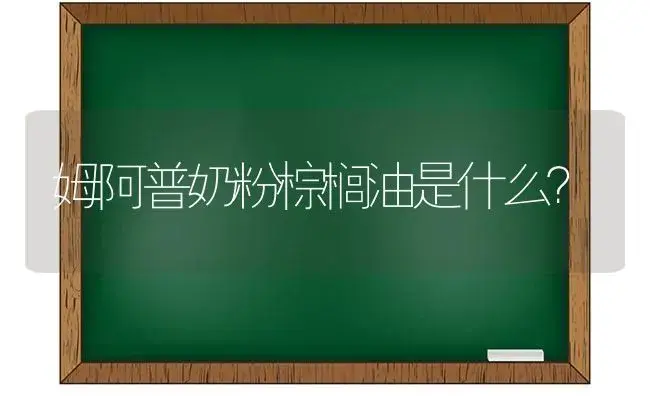 姆阿普奶粉棕榈油是什么？ | 植物问答