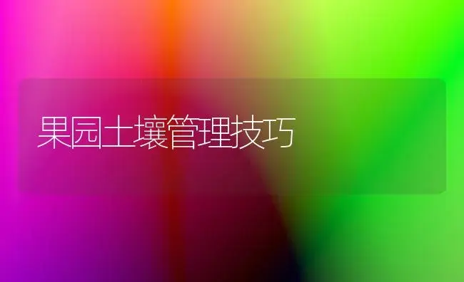 果园土壤管理技巧 | 植物百科