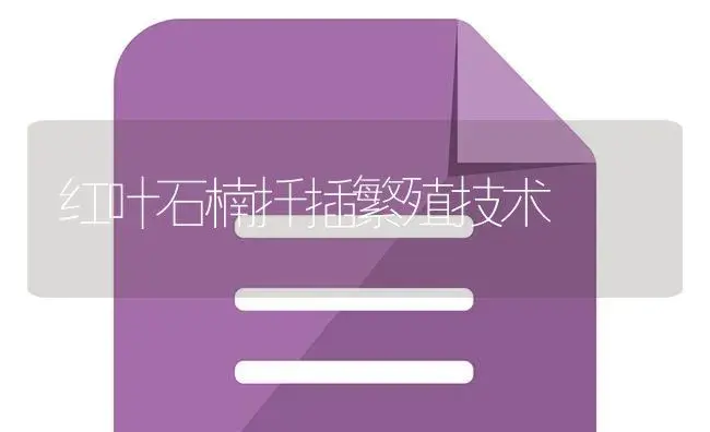 红叶石楠扦插繁殖技术 | 植物知识