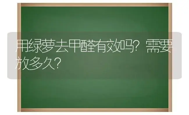 用绿萝去甲醛有效吗？需要放多久？ | 植物问答