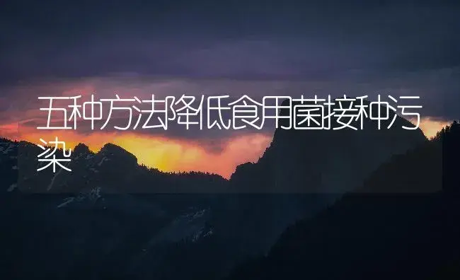 五种方法降低食用菌接种污染 | 植物百科