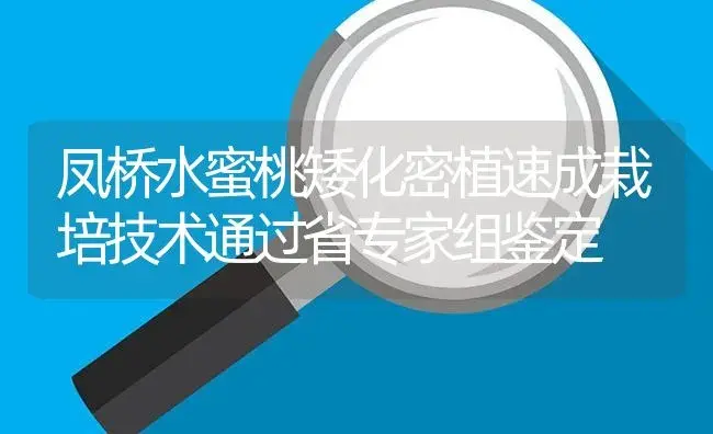 凤桥水蜜桃矮化密植速成栽培技术通过省专家组鉴定 | 植物百科