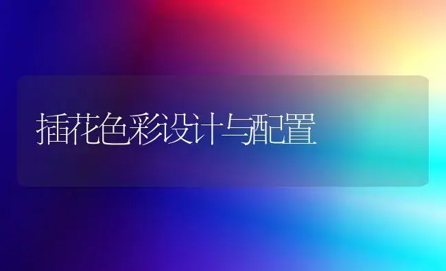 插花色彩设计与配置 | 植物知识