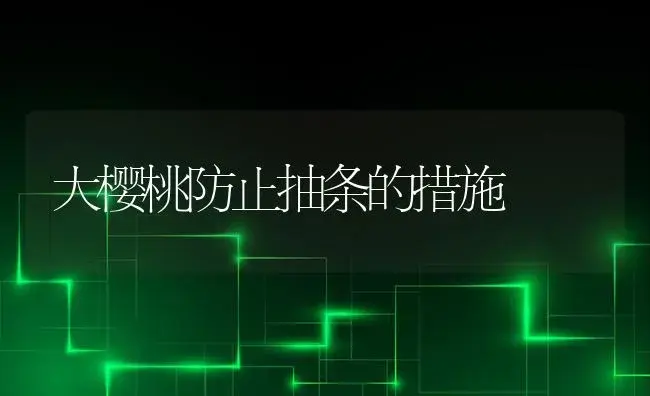 大樱桃防止抽条的措施 | 植物科普
