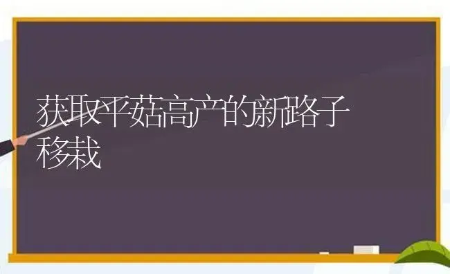 获取平菇高产的新路子――移栽 | 植物科普