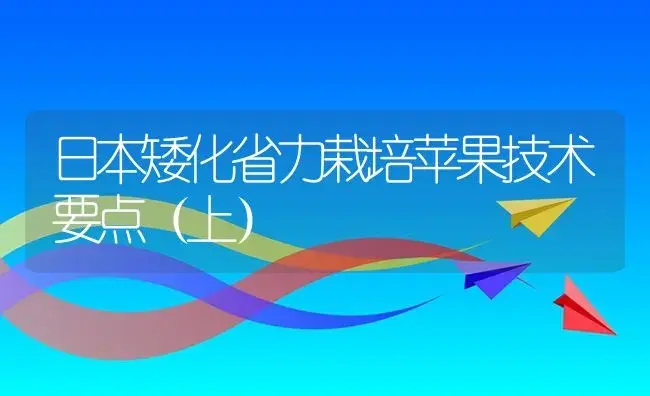 日本矮化省力栽培苹果技术要点（上） | 植物资料