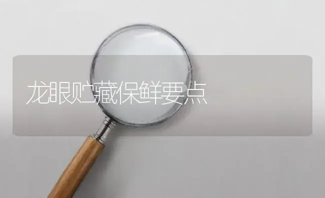龙眼贮藏保鲜要点 | 植物百科