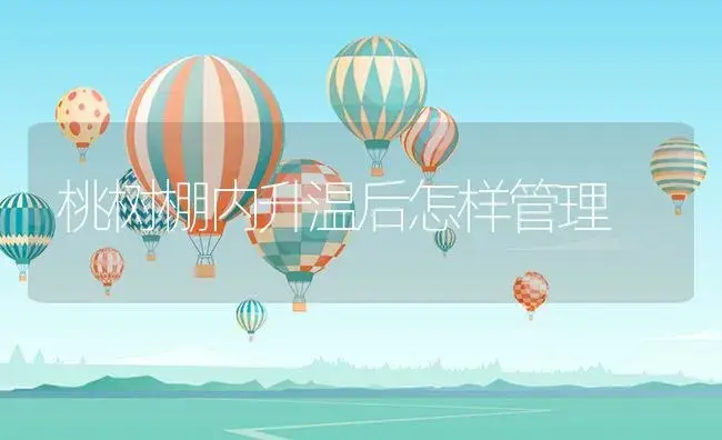桃树棚内升温后怎样管理 | 植物资料