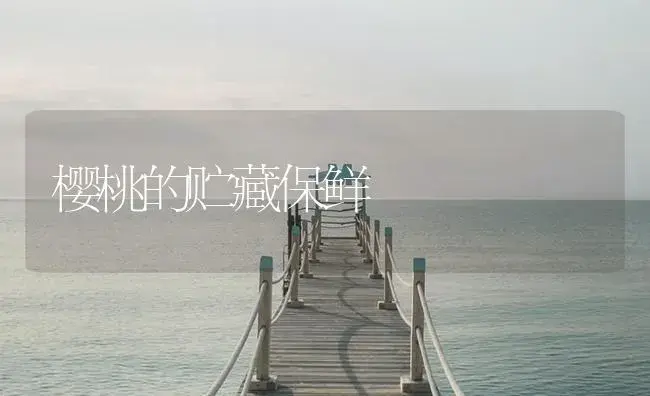 樱桃的贮藏保鲜 | 植物百科
