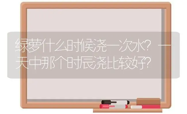 绿萝什么时候浇一次水？一天中那个时辰浇比较好？ | 植物问答