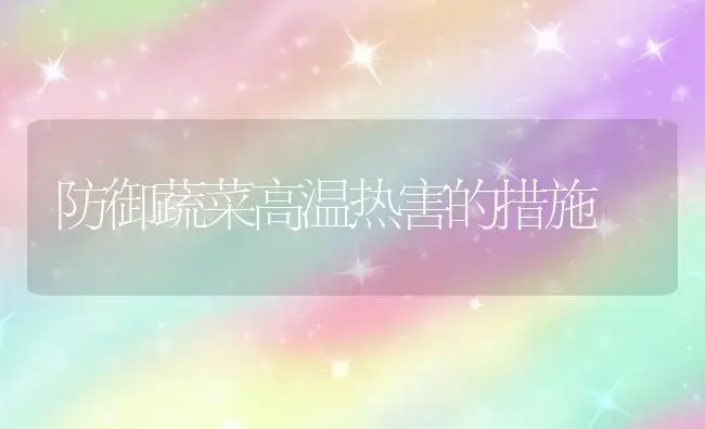 防御蔬菜高温热害的措施 | 植物科普