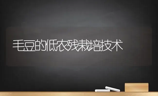 毛豆的低农残栽培技术 | 植物科普