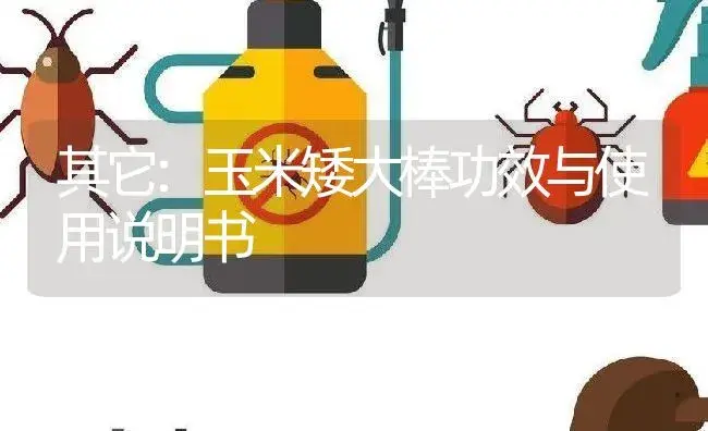 其它：玉米矮大棒 | 适用防治对象及农作物使用方法说明书 | 植物资料