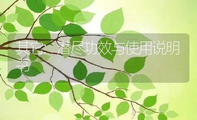 其它：潜尽 | 适用防治对象及农作物使用方法说明书 | 植物资料