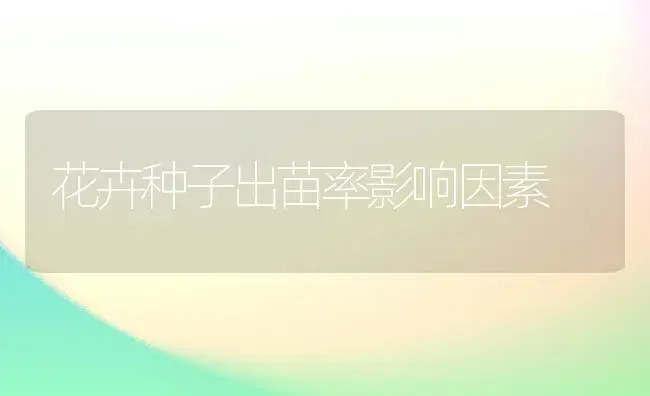 花卉种子出苗率影响因素 | 植物知识