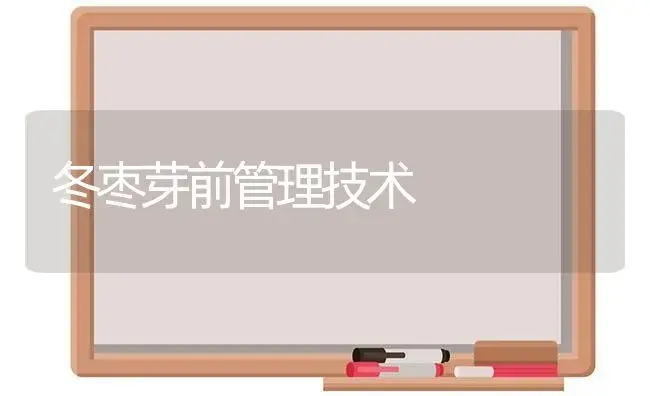 冬枣芽前管理技术 | 植物科普