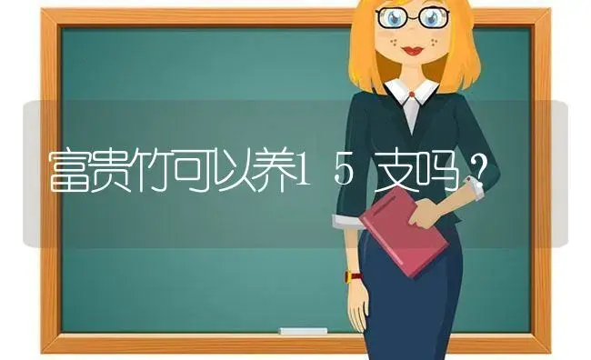 富贵竹可以养15支吗？ | 植物问答