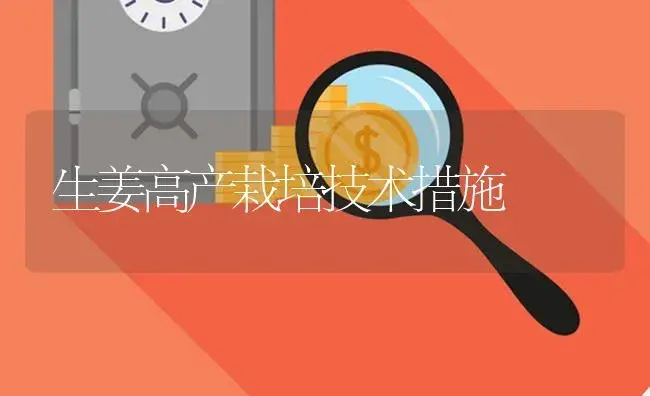 生姜高产栽培技术措施 | 植物百科