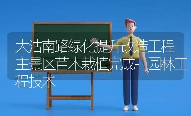 大沽南路绿化提升改造工程主景区苗木栽植完成-园林工程技术 | 植物科普