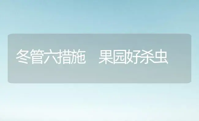冬管六措施 果园好杀虫 | 植物科普