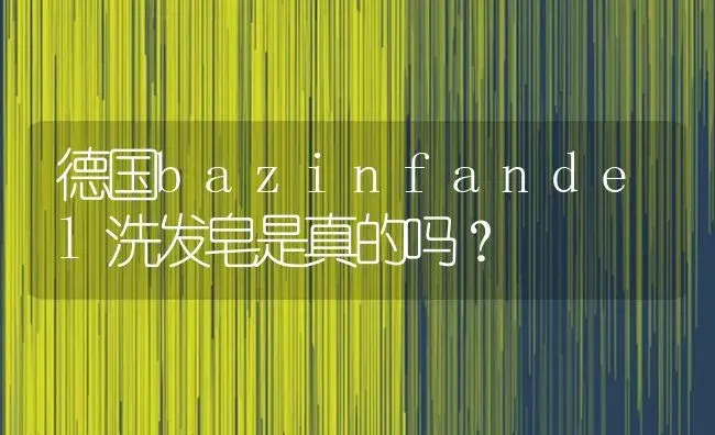 德国bazinfandel洗发皂是真的吗？ | 植物问答