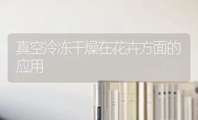 真空冷冻干燥在花卉方面的应用 | 植物科普
