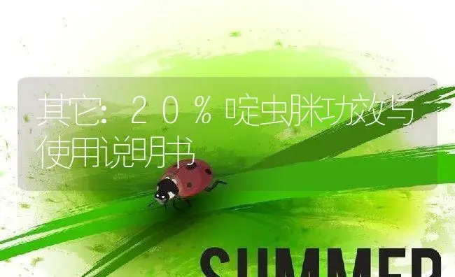 其它：20%啶虫脒 | 适用防治对象及农作物使用方法说明书 | 植物资料