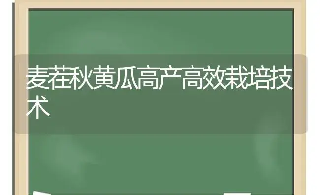 麦茬秋黄瓜高产高效栽培技术 | 植物科普