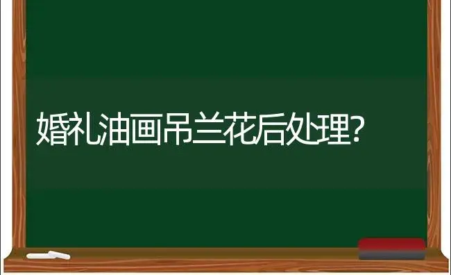 婚礼油画吊兰花后处理？ | 植物问答