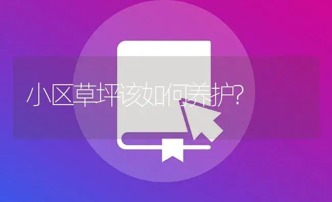 小区草坪该如何养护? | 植物知识