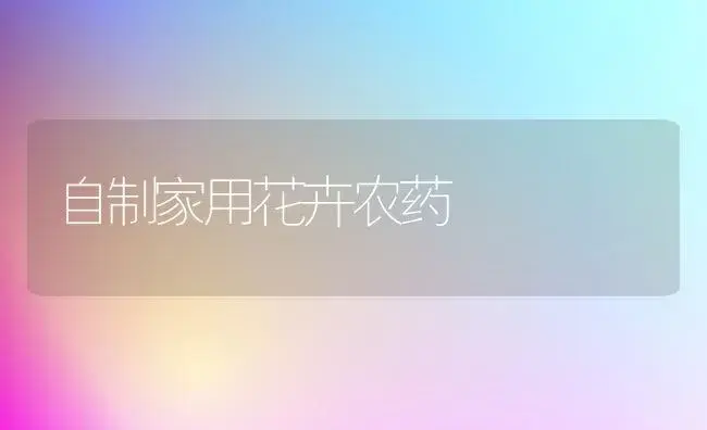 自制家用花卉农药 | 植物知识