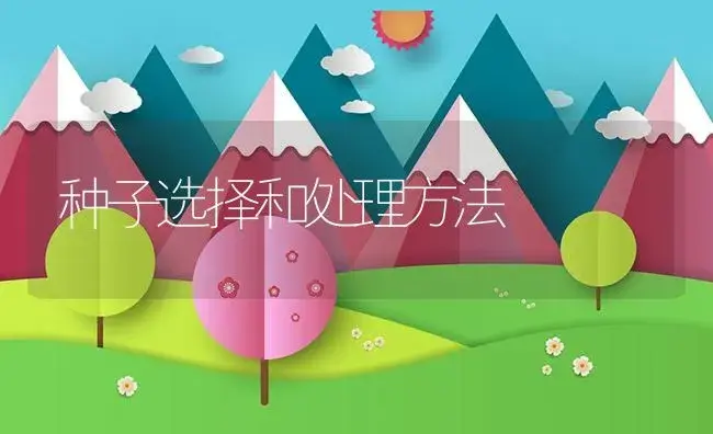 种子选择和处理方法 | 植物资料