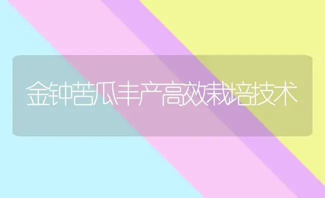 金钟苦瓜丰产高效栽培技术 | 植物百科