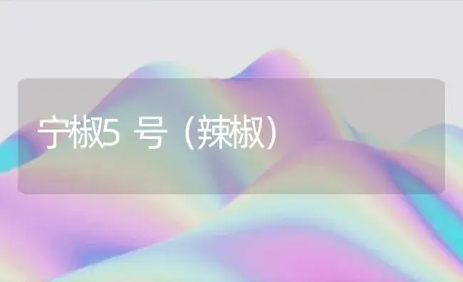 宁椒5号（辣椒） | 植物科普