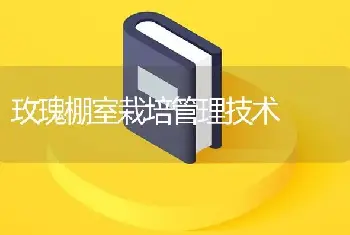 玫瑰棚室栽培管理技术