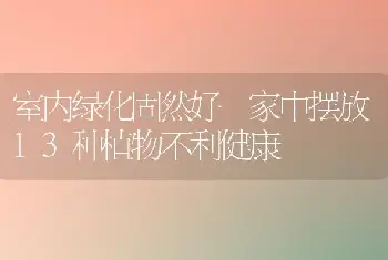 室内绿化固然好 家中摆放13种植物不利健康