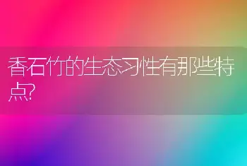 香石竹的生态习性有那些特点?