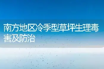 南方地区冷季型草坪生理毒害及防治