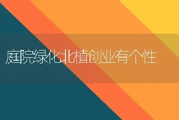 庭院绿化北植创业有个性