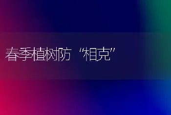 春季植树防“相克”