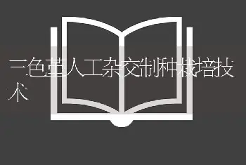 三色堇人工杂交制种栽培技术