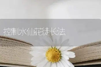 控制水仙花徒长法