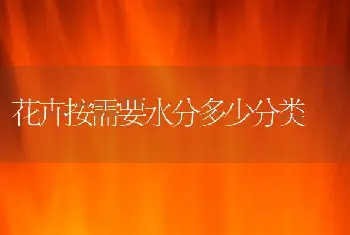 花卉按需要水分多少分类