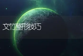 文竹整形技巧