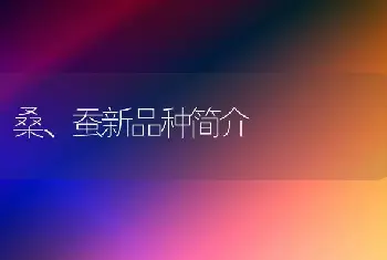 桑、蚕新品种简介