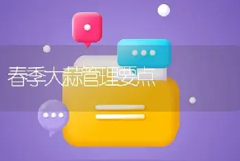 春季大蒜管理要点